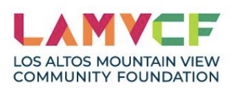 White LAMVCF logo with orange and green colors
