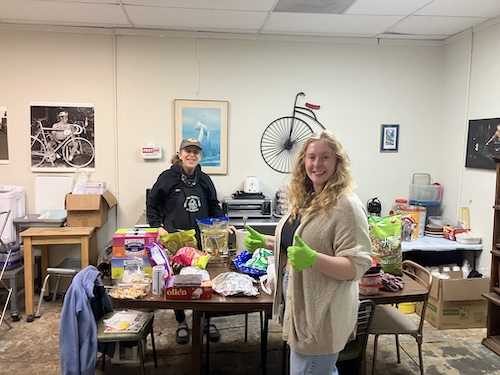 Kelly and Carol cleaning the kitchen: 2025 Volunteer Celebration
