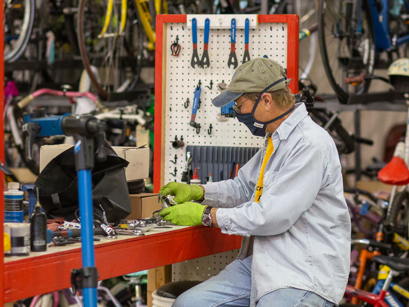 David Kamp volunteers several times a week at SVBE. 